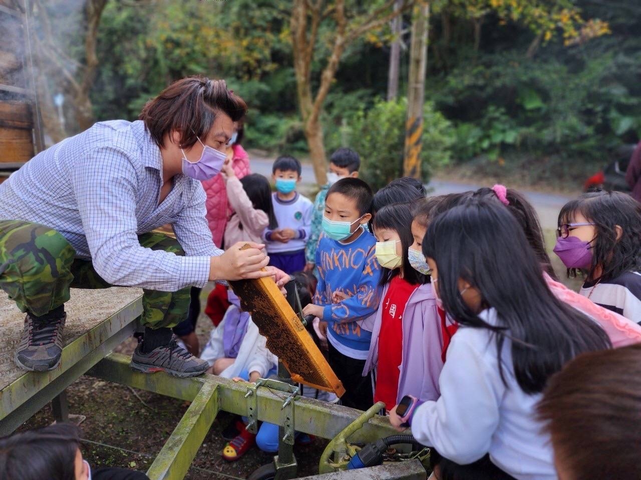 帶領學童認識蜜蜂